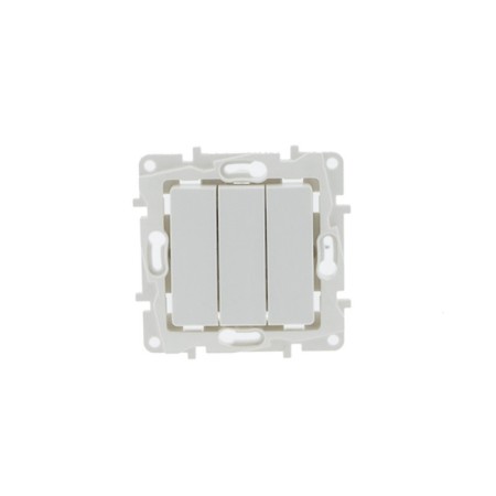 Mécanisme triple interrupteur 1 voie encastrable