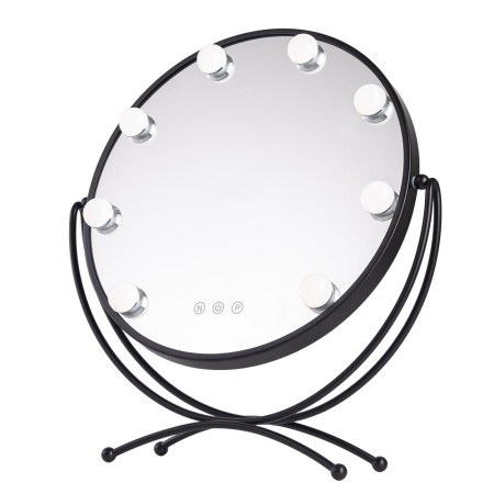 Miroir de maquillage éclairé LED 4200ºK 48x43Cm Noir 40.000H [SUN-KRS-430-B]