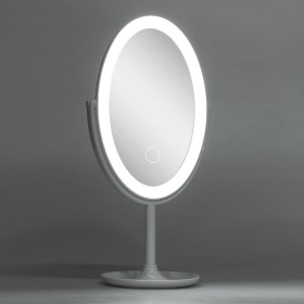 Miroir de maquillage éclairé LED 4200ºK Ø14,5Cm Rechargeable-Ajustable Blanc40.000H [SUN-ESLED-02-W]