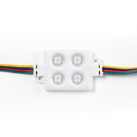 Module LED RGB carré pour signalisation - 0,96W - 12V DC - IP65 - 120°