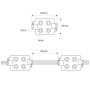Module LED RGB carré pour signalisation - 0,96W - 12V DC - IP65 - 120°