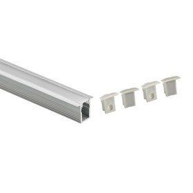 Profilé de ruban LED encastrable avec diffuseur - Kit complet - 12x8mm - Ruban LED ≤5mm - 2 mètres