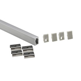 Profil en saillie pour ruban LED avec diffuseur – Kit complet – 12x8 mm – Ruban LED ≤5 mm – 2 mètres