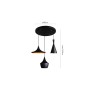Suspension scandinave en métal 3 lampes "Trippel"