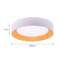 Plafonnier LED imitation bois - CCT réglable sur 2 températures différentes de 3000-4000ºK- Ø450mm - 28W