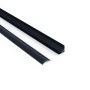 Profilé de bande LED en surface pour angles - Avec diffuseur - Kit complet - 15,8x15,8mm - Bande LED ≤10 mm - 1 mètre