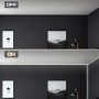 Profilé de bande LED en surface pour angles - Avec diffuseur - Kit complet - 15,8x15,8mm - Bande LED ≤10 mm - 1 mètre