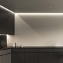 Profilé de bande LED en surface pour angles - Avec diffuseur - Kit complet - 15,8x15,8mm - Bande LED ≤10 mm - 1 mètre