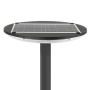 Lampadaire solaire LED 100W crépusculaire avec détecteur de mouvement et télécommande