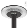 Lampadaire solaire LED 100W crépusculaire avec détecteur de mouvement et télécommande
