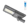 Lampadaire solaire LED 100W 5000K - Panneau 6 V 15 W Batterie 10 Ah Capteur/Télécommande