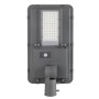 Lampadaire solaire LED 100W 5000K - Panneau 6 V 15 W Batterie 10 Ah Capteur/Télécommande