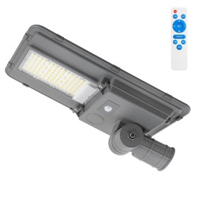 Lampadaire solaire LED 200W 5000K - Panneau 6 V - Batterie 20 Ah Capteur/Télécommande