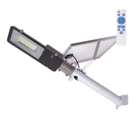 Lampadaire LED Solaire 100W - Télécommande - Dimmable - Panneau: 6V - Batterie: 3,2V 15000MaH