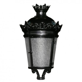 Lanterne Fernandion 650MM Forgé Aluminium Four peint Noir