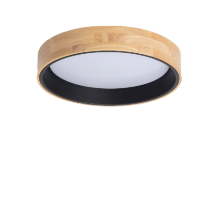 Plafonnier LED décoratif 40W - CCT réglable sur 3 températures différentes de 3000-6000ºK - Télécommande Finition noire