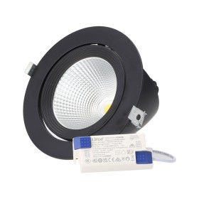 Spot Downlight LED Encastrable 40W 4000Lm Orientable UGR17 50 000H Noir