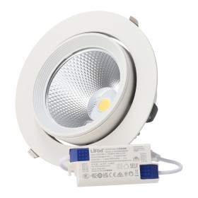 Spot LED encastrable 40W - CCT réglable sur 3 températures différentes de 3000-6000ºK-  Pilote LIFUD Microprismatique
