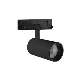 Spot LED sur rail triphasé puissance variable 20_25_30W - CCT réglable sur 3 températures différentes de 3000-6000ºK - Noir