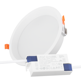 Spot Downlight LED encastrable rond 24W 140Lm/W Driver LIFUD sans scintillement
