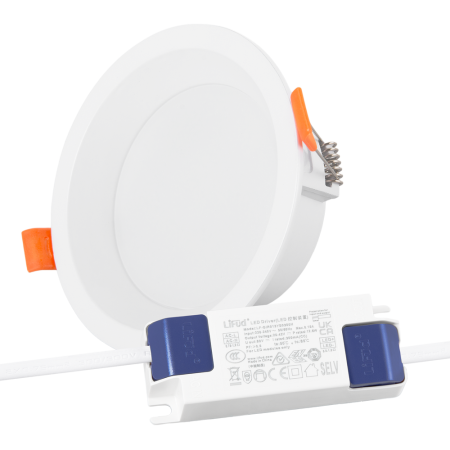Spot Downlight LED encastrable rond 12W 140Lm/W Driver LIFUD sans scintillement