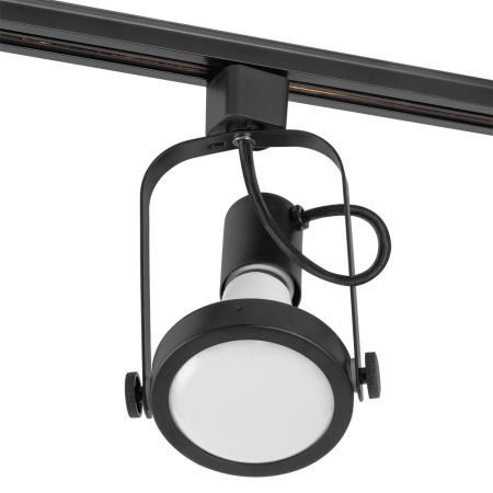 Spot sur rail monophasé E27 sans ampoule noir