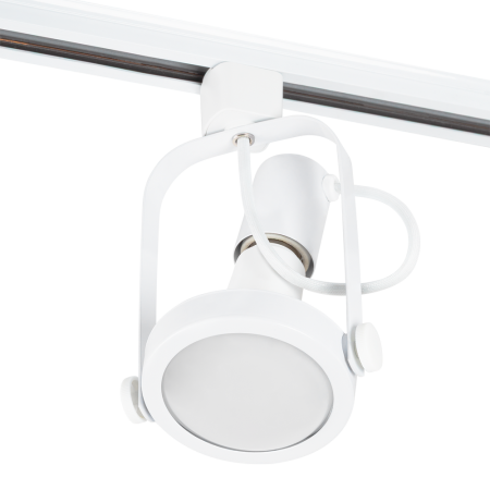 Spot sur rail monophasé E27 sans ampoule blanc