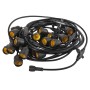 Chaîne de 20 Douilles E27 10 Mètres IP65 sans Ampoules