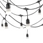 Chaîne de 20 Douilles E27 10 Mètres IP65 sans Ampoules