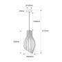 Lampe suspendue en bois "HUNTEL" - Ø 30cm - E27