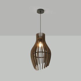 Lampe suspendue en bois "HUNTEL" - Ø 30cm - E27
