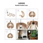 Lampe suspendue en bois "MARGE" - Ø 45cm - E27