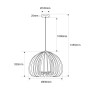 Lampe suspendue en bois "MARGE" - Ø 45cm - E27