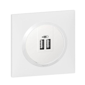 LEGRAND Dooxie Prise USB double 2400mA blanc complet