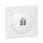LEGRAND Dooxie Prise USB double 2400mA blanc complet