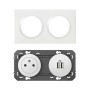 LEGRAND Dooxie Prise de courant surface et prise USB double 3000mA blanc complet