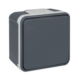 EUROHM Oxxo Interrupteur va et vient étanche complet anthracite IP55