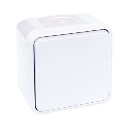 EUROHM Oxxo Interrupteur va et vient étanche complet blanc IP55