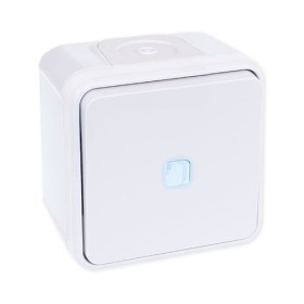 EUROHM Oxxo Interrupteur va et vient lumineux étanche complet blanc IP55