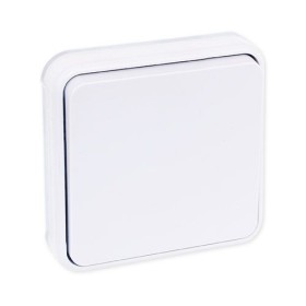 EUROHM Oxxo Interrupteur va et vient étanche complet encastré blanc IP55