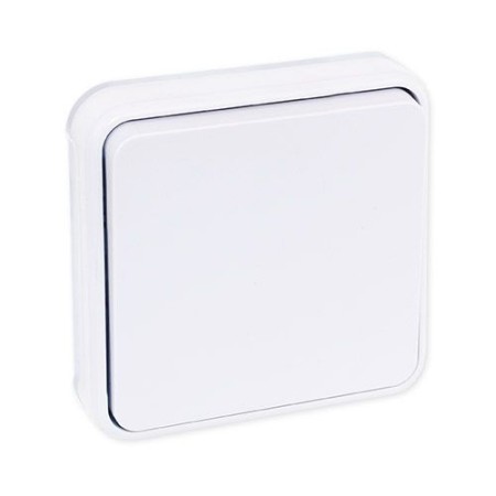 EUROHM Oxxo Interrupteur va et vient étanche complet encastré blanc IP55