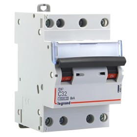 LEGRAND DX3 Disjoncteur tétrapolaire 32A courbe C 6kA 400V