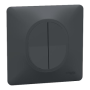 SCHNEIDER Ovalis Interrupteur double va et vient anthracite complet