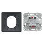 SCHNEIDER Ovalis Interrupteur va et vient + poussoir anthracite complet
