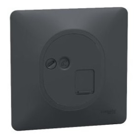 SCHNEIDER Ovalis Prise RJ45 grade 3 catégorie 6 STP anthracite complet