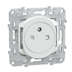 SCHNEIDER Ovalis Prise de courant 2P+T affleurante avec griffes blanc - S320052C