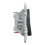 SCHNEIDER Ovalis Interrupteur va et vient + poussoir anthracite - S340285