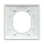 SCHNEIDER Ovalis Plaque simple blanc avec bague effet laiton - S320702D