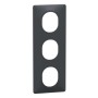 SCHNEIDER Ovalis Plaque triple verticale anthracite - S340726