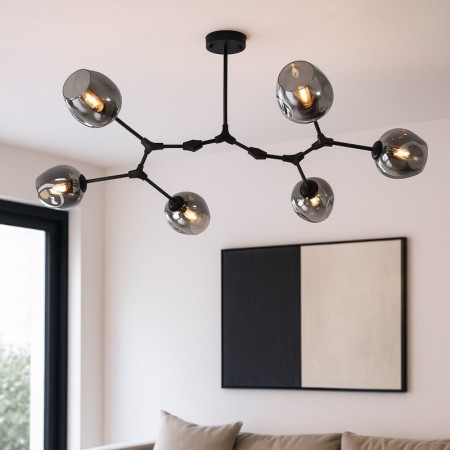 Lampe suspendue articulée "ORION 6" - 6 x E27